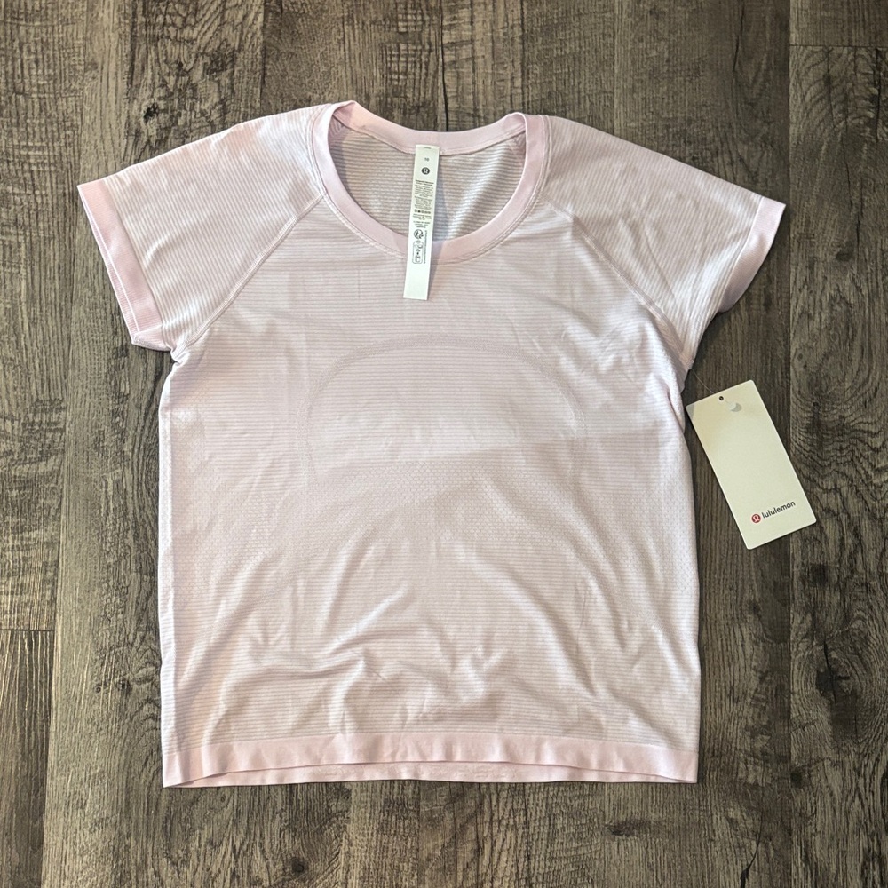 Lululemon Swiftly Tech Short Sleeve - Waist Length - Light Pink - Size 10